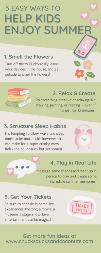 infographic to help kids enjoy summer